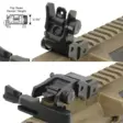 UTG Super Slim Rear Sight Manual Flip-up Tool-free Dual Aperture - Rautatähtäimet kivääreille - 4712274528390 - 5