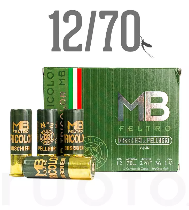 12/70 B&P MB Tricolor Type4 36g 10pcs - Metsästyspatruunat, lyijy - 8033109431750 - 1