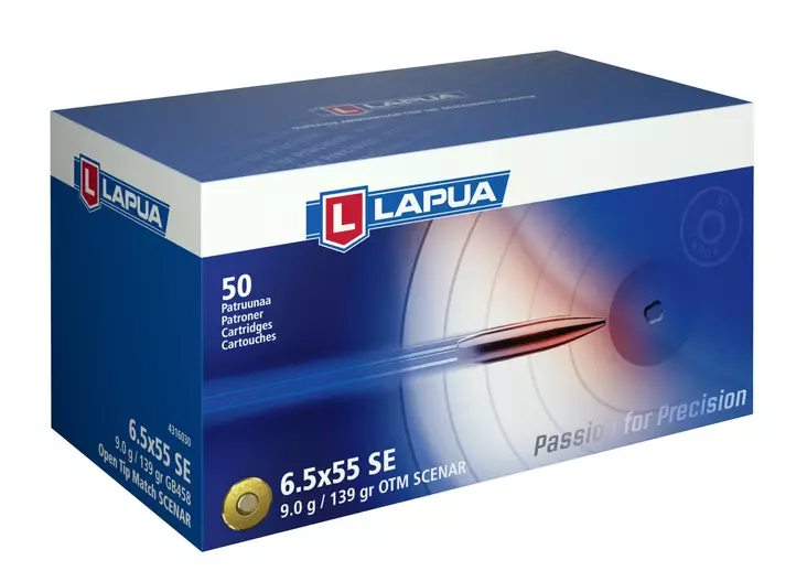 Lapua Scenar 6,5x55 SE 9,0g 50pcs - Muut kiväärikaliiperit urheiluammuntaan - 6418267101790 - 2