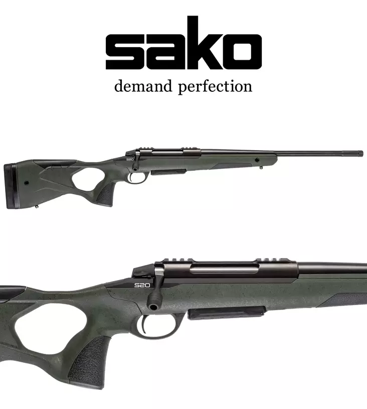 Sako S20 Hunter Cerakote Roughtech Green 6,5 Crmr - Pulttilukkoiset kiväärit - SKS6336A83A9S0 - 2