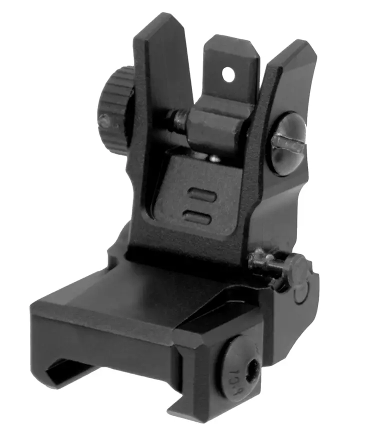 UTG Super Slim Rear Sight Manual Flip-up Tool-free Dual Aperture - Rautatähtäimet kivääreille - 4712274528390 - 1