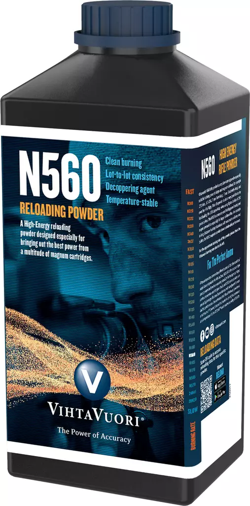 Vihtavuori Premium Gunpowder N560 1kg - 1 kg ruutipakkaukset - 6420615700470 - 1