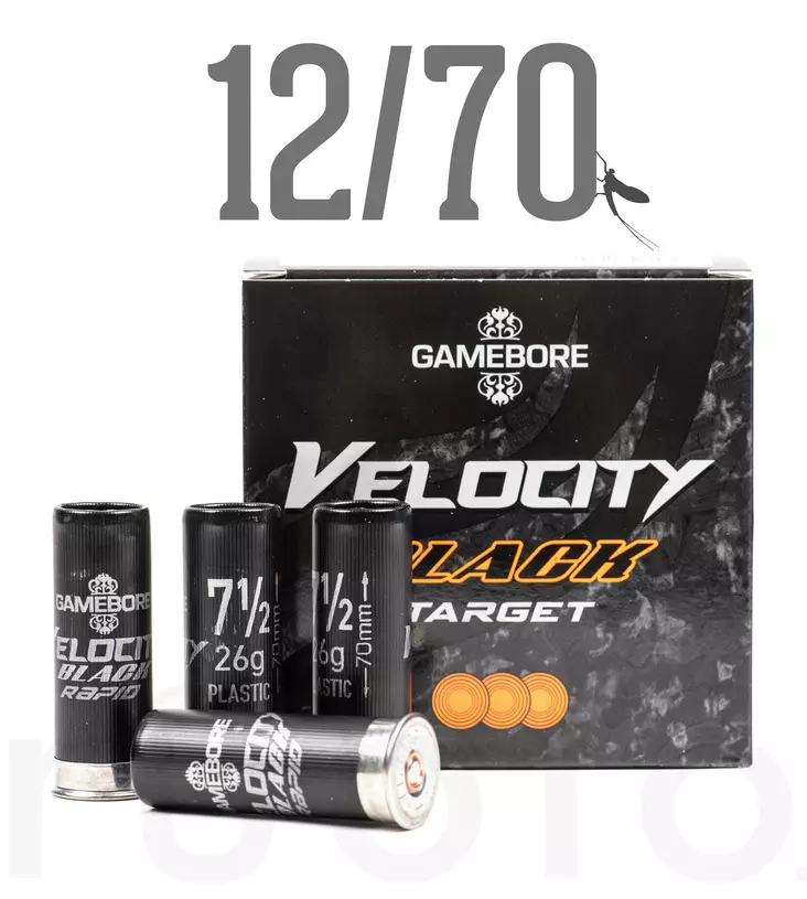 12/70 Gamebore Veloce Black Target 26g 7,5 - Lyijy Skeet, Trap ja Sporting - 5056217521581 - 2