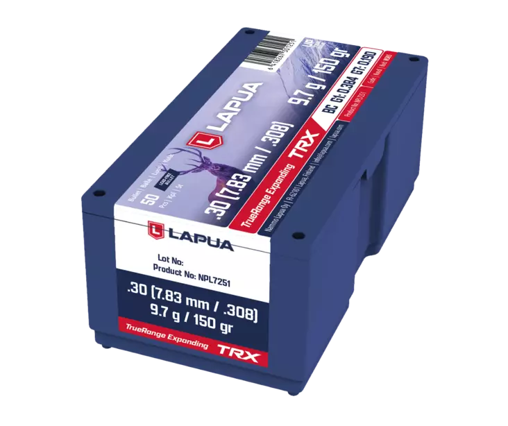 Lapua TRX .30 9,7g 50pcs N585 - .30 luodit - 6418267301251 - 1