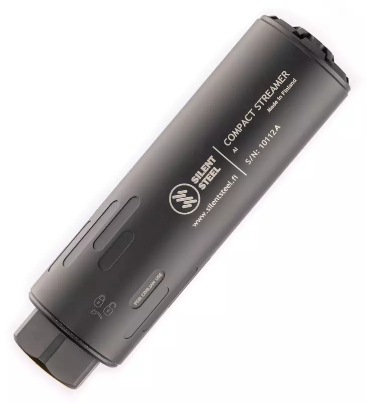 Silent Steel Compact Baffle Streamer 5.56 Armor Black - Äänenvaimentimet tarkkuuskivääreille - CSTB556B-AL-18x1 - 1