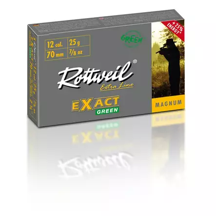12/70 Rottweil eXact Green Magnum 25g 5pcs - Täyteiset - 4000294140662 - 2