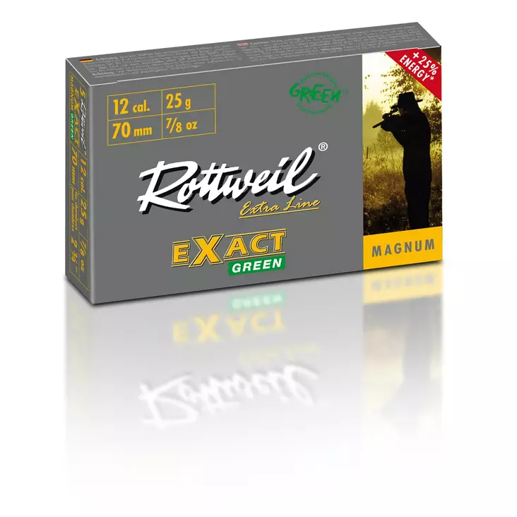 12/70 Rottweil eXact Green Magnum 25g 5pcs - Täyteiset - 4000294140662 - 2