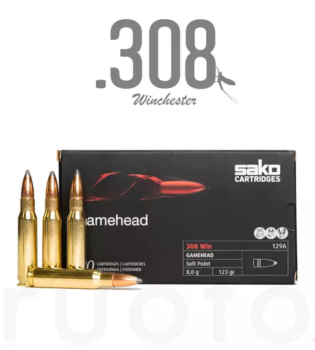 Sako Gamehead .308 Win 8,0g 20pcs - Patruunat 308 Winchester - 6438053999523 - 1