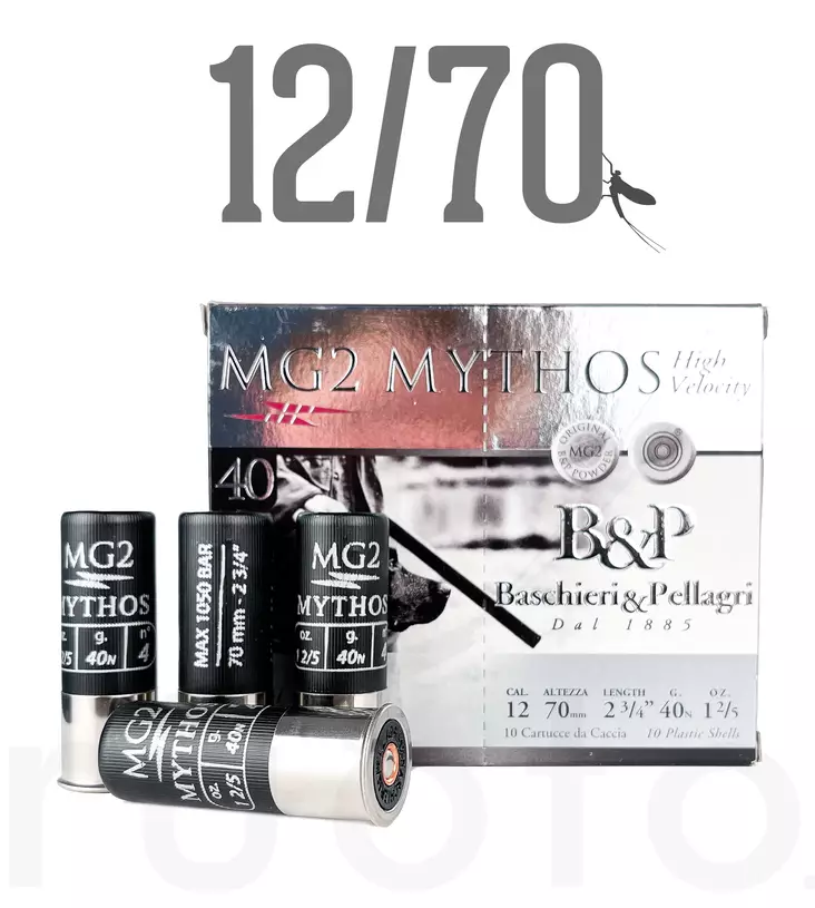 12/70 B&P MG2 Mythos HV 40g 10pcs - Metsästyspatruunat, lyijy - 8057018390113 - 1
