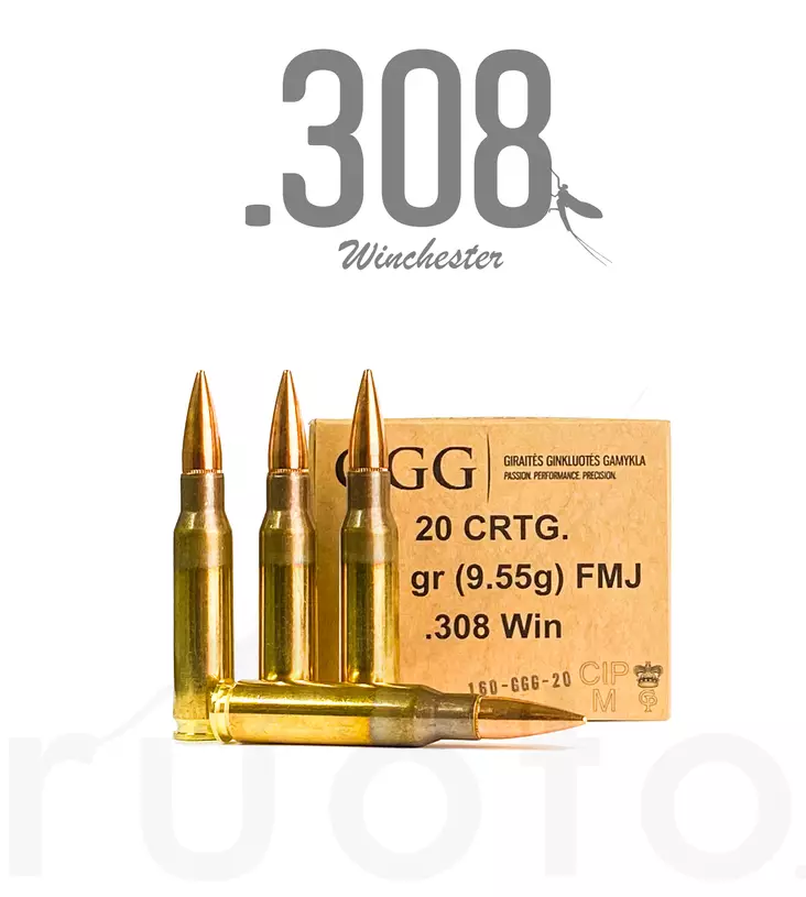 GGG FMJ .308 Win 9,55g 20pcs - Patruunat 308 Winchester - 4779032300193 - 1