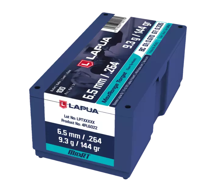 Lapua MaxRT 6,5 mm 9,3g 100pcs GB582 - 6,5 mm luodit - 6018267301213 - 1