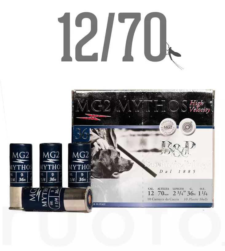 12/70 B&P MG2 Mythos HV 36g 10pcs - Metsästyspatruunat, lyijy - 8057018390014 - 2