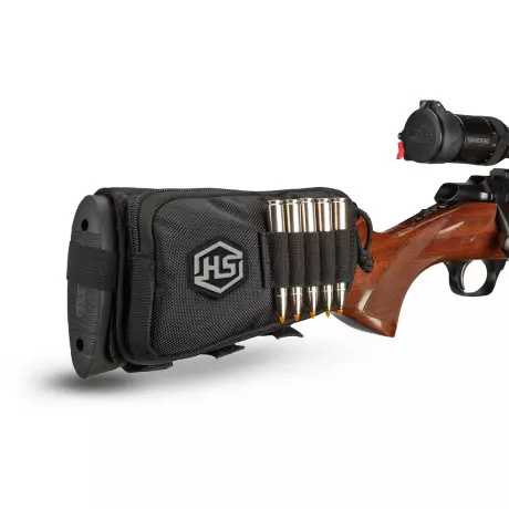 Hunters Specialties Buttstock Shell Holder With Pouch Rifle - Patruunakotelot - 021291016204 - 1