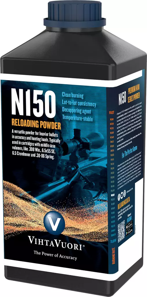 Vihtavuori Premium Gunpowder N150 1kg - 1 kg ruutipakkaukset - 6420615700074 - 1