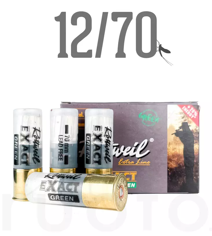 12/70 Rottweil eXact Green 25g 5pcs - Täyteiset - 4000294140655 - 1