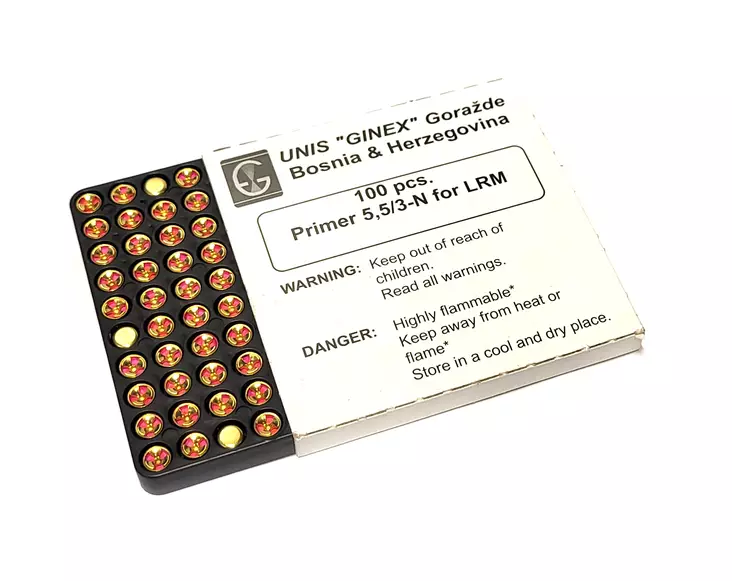 Ginex LRM Large Rifle Magnum Primer - Nallit, patruunoiden lataus - 192525 - 1