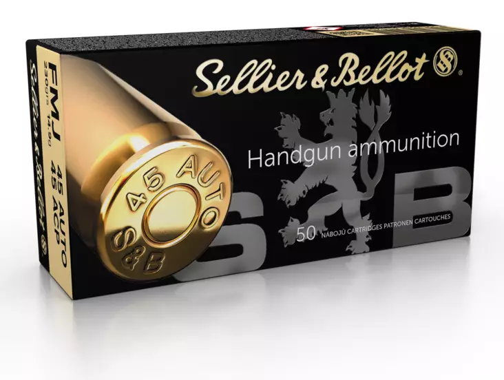S&B FMJ .45 Auto 14,9g - Patruunat muihin pistoolikaliipereihin - 8590690311255 - 1