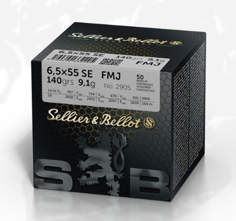 S&B FMJBT 6,5x55 SE 9,1g - Muut kiväärikaliiperit urheiluammuntaan - 8590690334995 - 2
