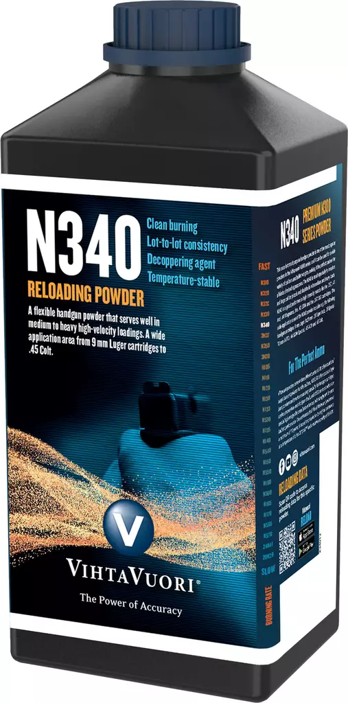 Vihtavuori Premium Gunpowder N340 0,5kg - 0,5 kg ruutipakkaukset - 6420615700555 - 1