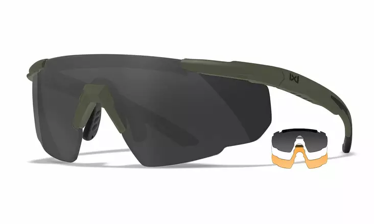 Wiley X Saber Advanced Grey & Clear & Light Rust OD Green - Ampumalasit - 712316023535 - 1