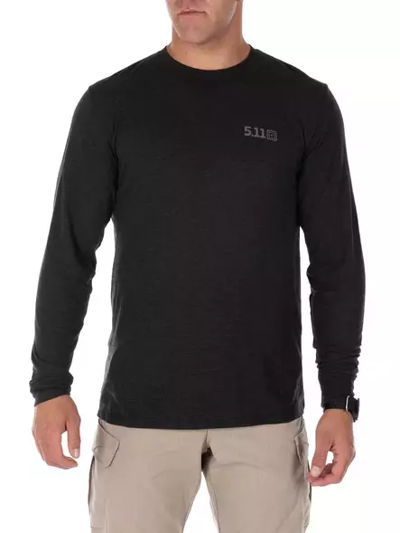 5.11 Triblend Legacy L/S Tee Black Htr - Taktiset paidat - 888579358346 - 1
