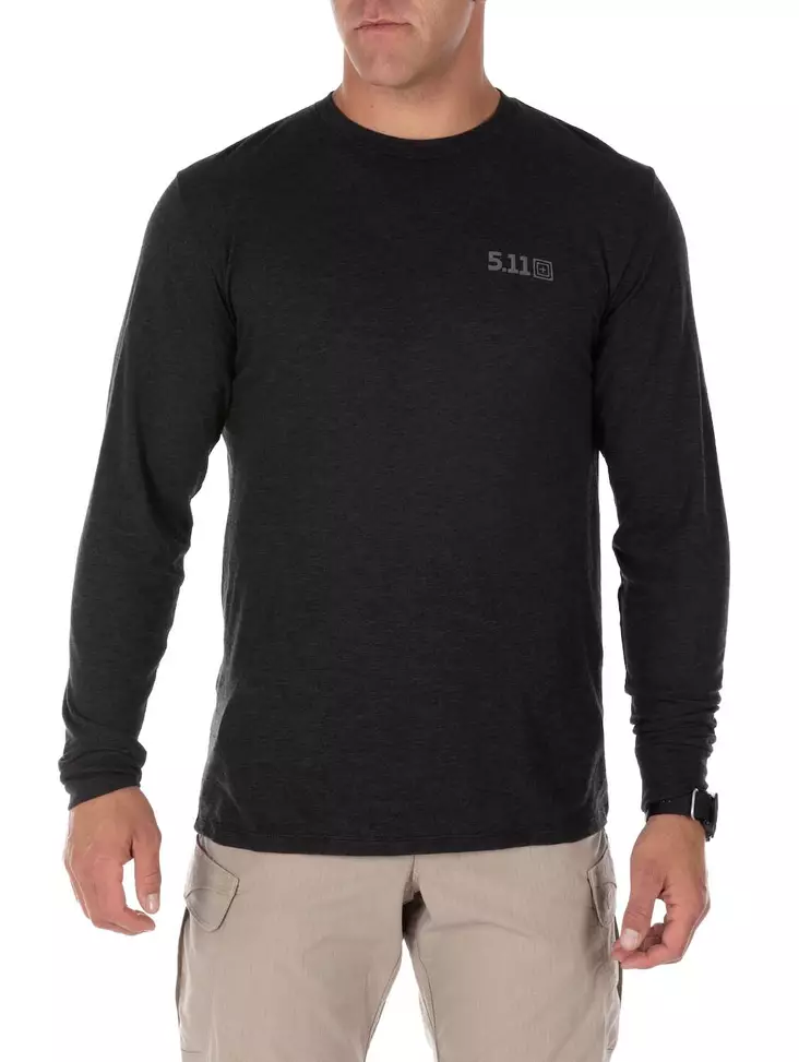 5.11 Triblend Legacy L/S Tee Black Htr - Taktiset paidat - 888579358346 - 1