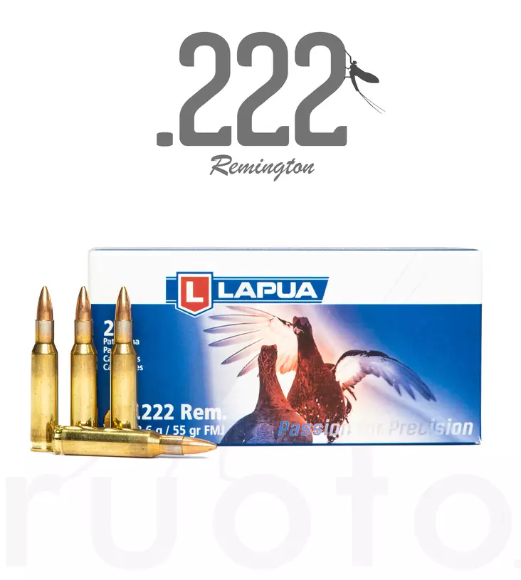 Lapua FMJ .222 Rem 3,6g 20pcs - Muut kiväärikaliiperit urheiluammuntaan - 6418267101516 - 1