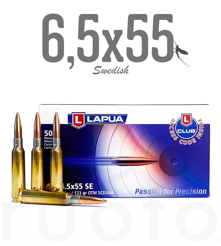 Lapua Scenar 6,5x55 SE 7,0g 50pcs - Muut kiväärikaliiperit urheiluammuntaan - 6418267101806 - 1