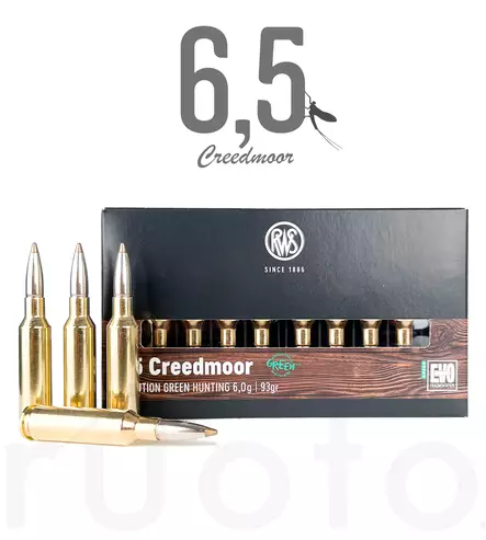 RWS Evolution Green 6,5 Crmr 6,0g 20pcs - Patruunat 6,5 Creedmoor - 4000294116827 - 2