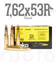 Sako Range FMJ 7,62x53R 8,0g 50pcs - Muut kiväärikaliiperit urheiluammuntaan - 6438053999967 - 1