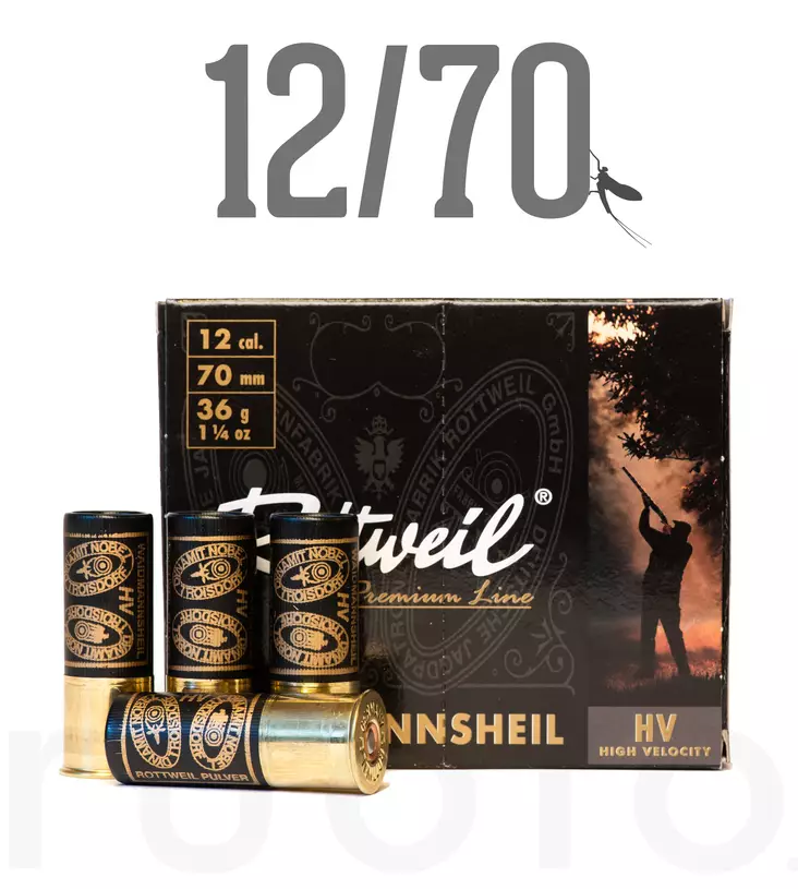 12/70 Rottweil Waidmannsheil 36g 10pcs - Metsästyspatruunat, lyijy - 4000294110047 - 1