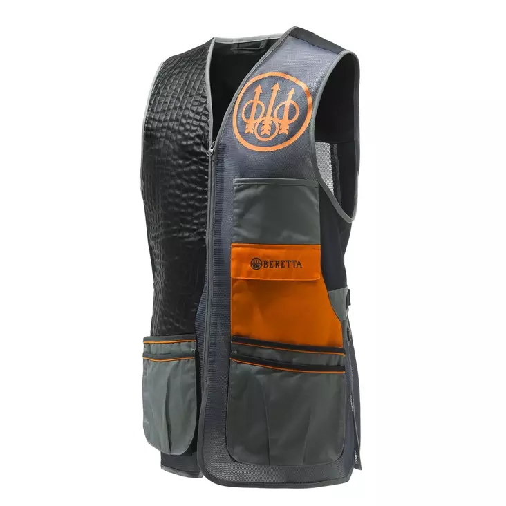 Beretta Sporting EVO Vest Grey Castelrock / Black / Orange - Ampujanliivit - 8051832488087 - 1