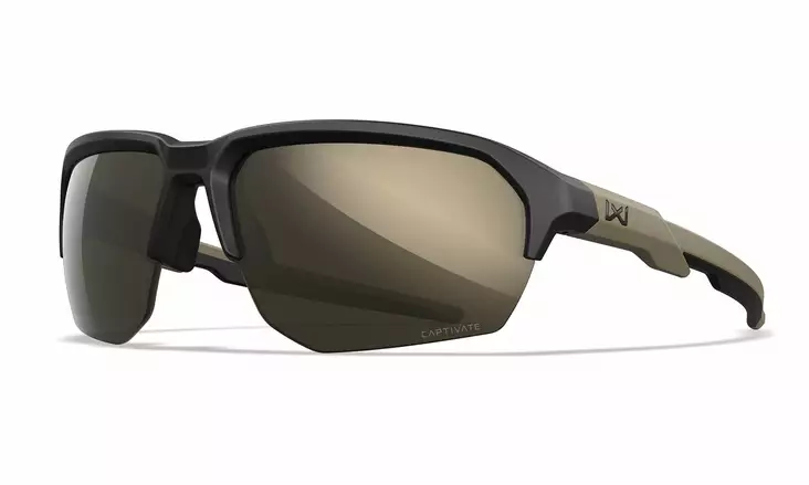 Wiley X WX Jakl Captivate Tungsten Mirror Grey - Matte Black/Tan - Ampumalasit - 712316091497 - 1