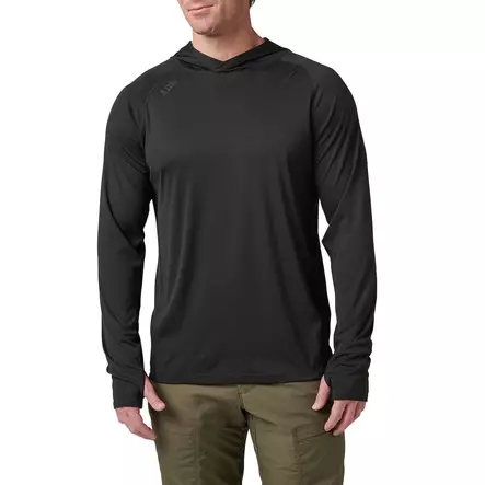 5.11 Sulli UV Hood L/S Black - Taktiset paidat - 888579661668 - 1