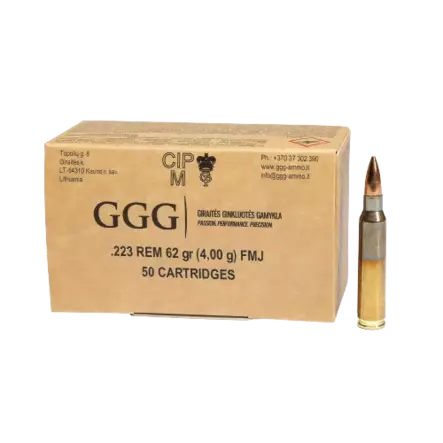 GGG FMJ .223 Rem 4.0g 50pcs - .223 Rem - 4779032300308 - 1