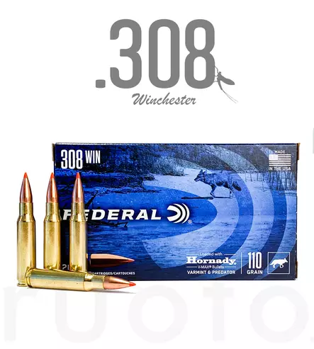 Federal Varmint & Predator V-Max .308 Win 7,15g 20pcs - Patruunat 308 Winchester - 604544647549 - 1