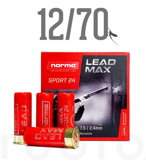 12/70 Norma Lead Max Trap 7,5 24g - Ratapatruunat - 7318721764259 - 1