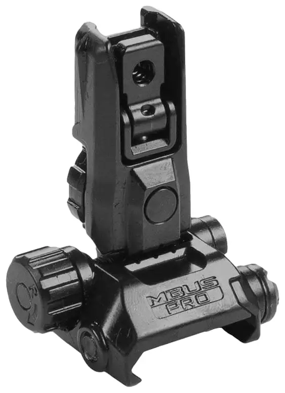 Magpul MBUS Pro LR Adjustable Sight Rear - Rautatähtäimet kivääreille - MAG527-BLK - 1